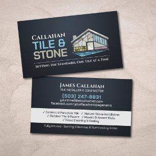 Professional Tile and Stone Installation Services  Business Card