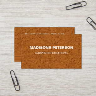 professional timber Wooden Carpentry Construction Business Card