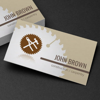 Professional Tools Construction Carpentry Handyman Business Card by BlackEyesDrawing at Zazzle