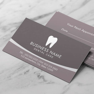 Professional Tooth Logo Dental Care Appointment Card