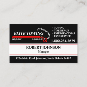 Professional Tow Truck Service Business Card