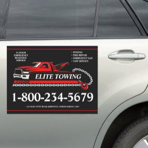 Professional Tow Truck Service Car Magnet
