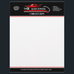 Professional Tow Truck Service Letterhead<br><div class="desc">Tow service letterhead with your personalized text,  great for quotations,  letters or invoices,  change the text yourself when ordering</div>