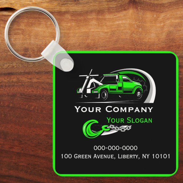 Professional Towing Company, Hauling Service Busin Keychain (Front)