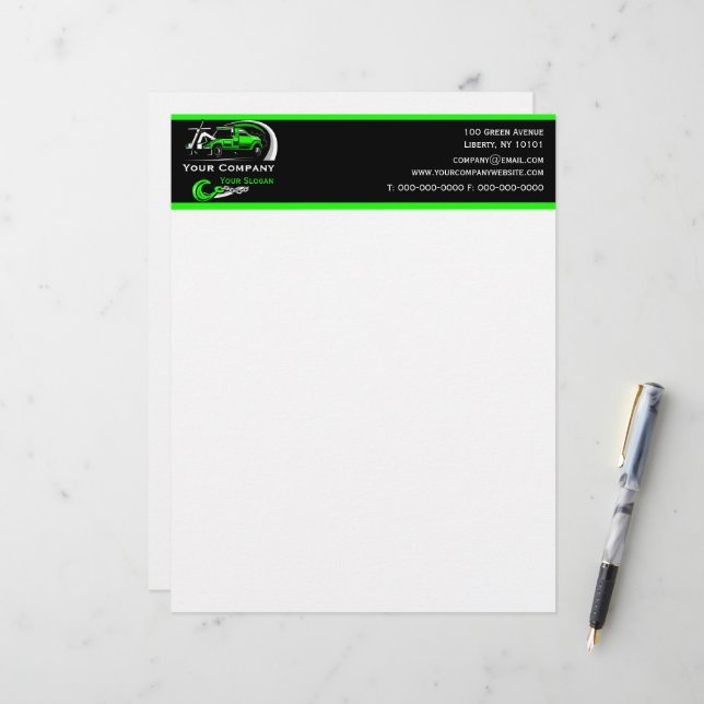 Professional Towing Company, Hauling Service Busin Letterhead (Front/Back In Situ)