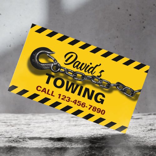 Professional Towing Company Hauling Service Business Card