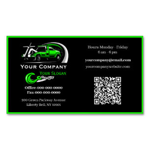Professional Towing Company, Hauling Service Business Card Magnet