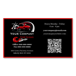 Professional Towing Company, Hauling Service Business Card Magnet