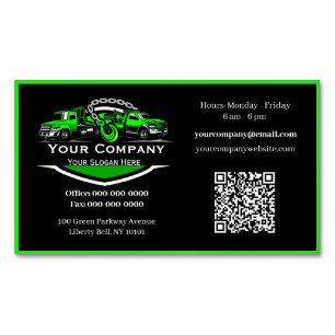 Professional Towing Company, Hauling Service Business Card Magnet