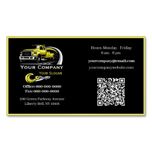 Professional Towing Company, Hauling Service Business Card Magnet