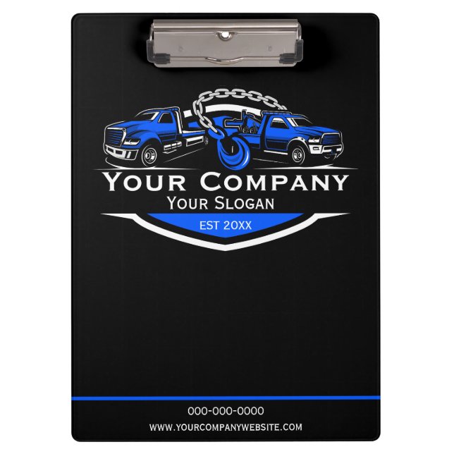 Professional Towing Company, Hauling Service Clipboard (Front)