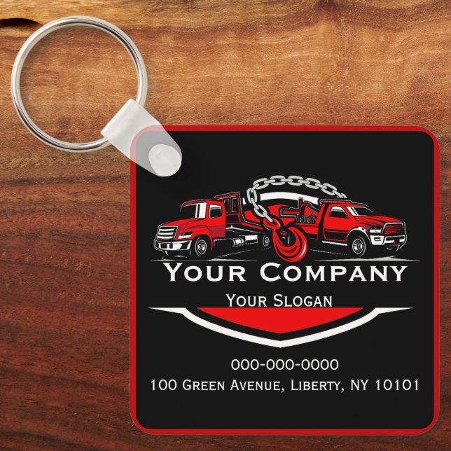 Professional Towing Company, Hauling Service Keychain (Front)