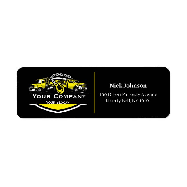 Professional Towing Company, Hauling Service Label (Front)