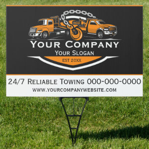 Professional Towing Company, Hauling Service Sign