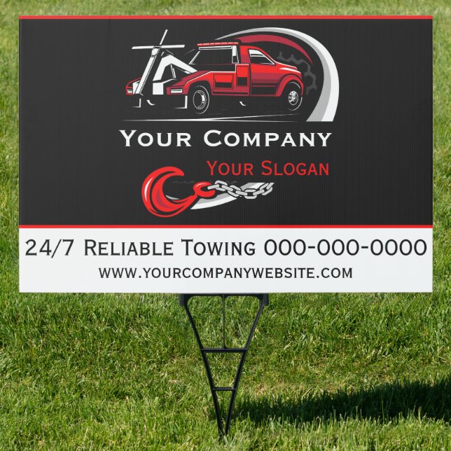 Professional Towing Company, Hauling Service Sign (Insitu)