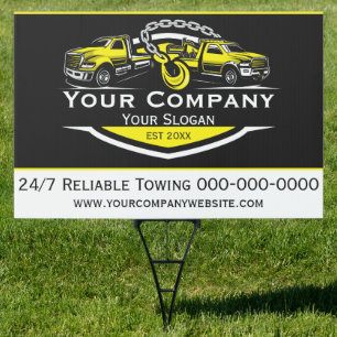 Professional Towing Company, Hauling Service Sign