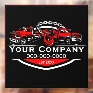 Professional Towing Company, Hauling Service Window Cling