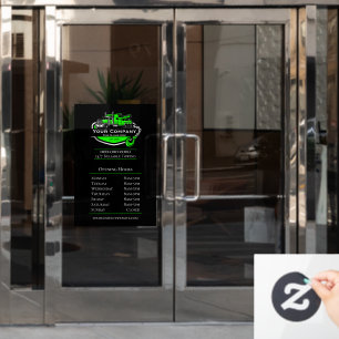 Professional Towing Company, Opening Hours Window Cling