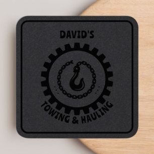 Professional Towing Service Driver Transport Square Business Card