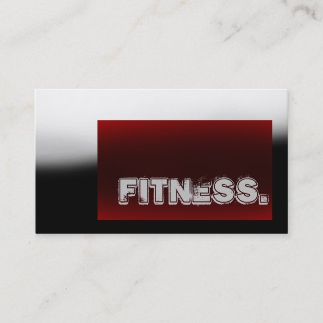 Professional Trainer Red Gray Business Card (Front)