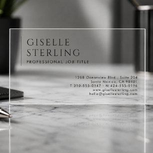 Professional Transparent Clear Business Cards