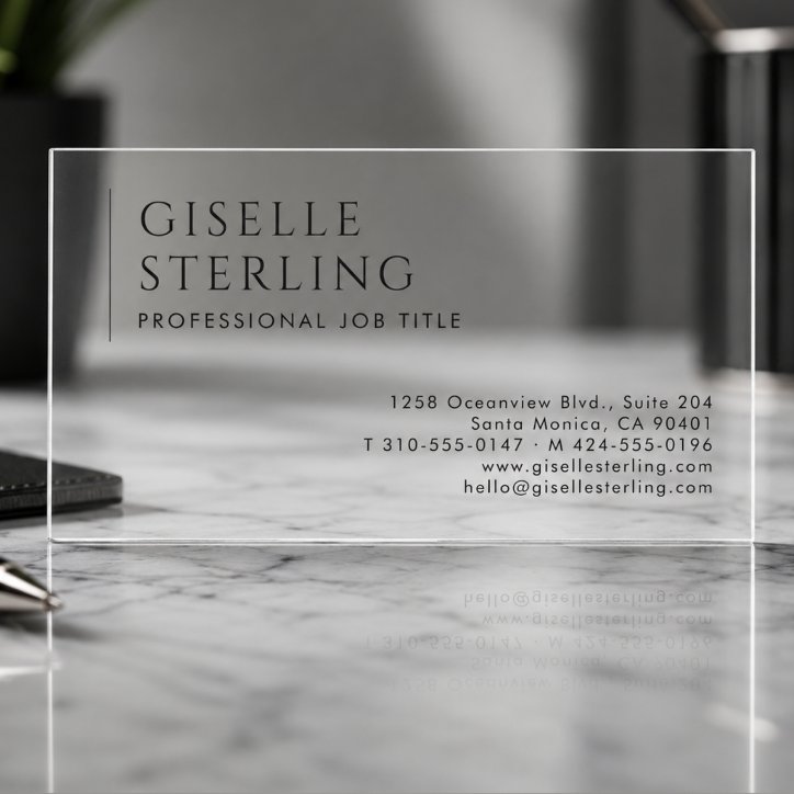 Professional Transparent Clear Business Cards
