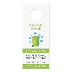 Professional Trash Can Cleaning Service Icon Door Hanger