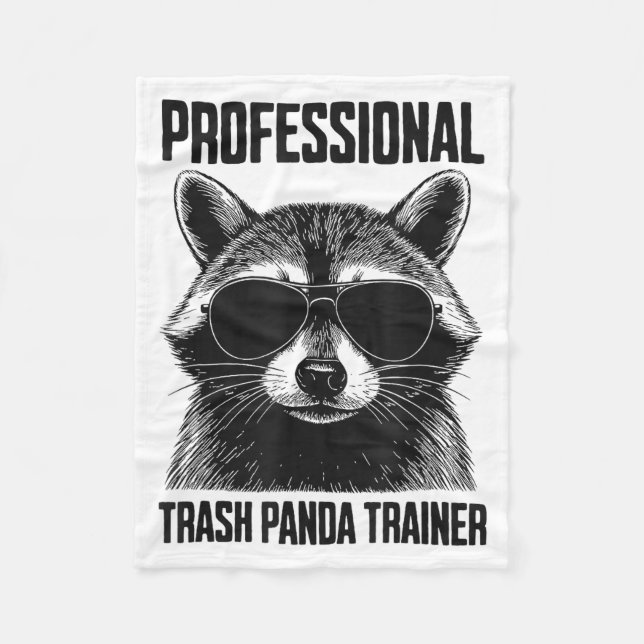 Professional Trash Panda Trainer  Fleece Blanket (Front)