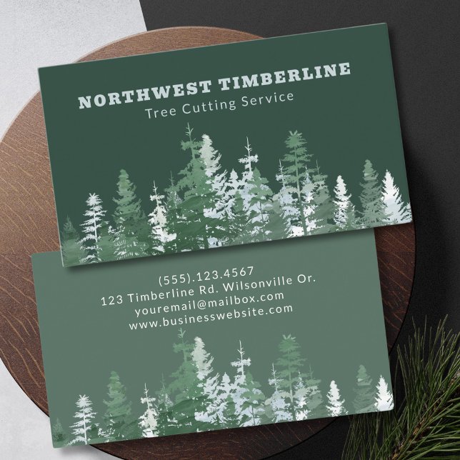 Professional Tree Cutting Trimming Service Business Card (Creator Uploaded)