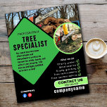 Professional Tree & Hedge Trimming Service | Custo Flyer<br><div class="desc">Keep your landscape looking its best with expert tree and hedge trimming services! This customizable design is perfect for business cards, flyers, stickers, or signage, helping you promote your professional trimming, pruning, and maintenance services. Add your business name, logo, and contact details to create a polished and professional marketing piece....</div>