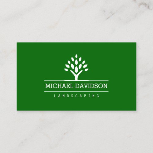 Professional Tree Landscaping Logo Business Card
