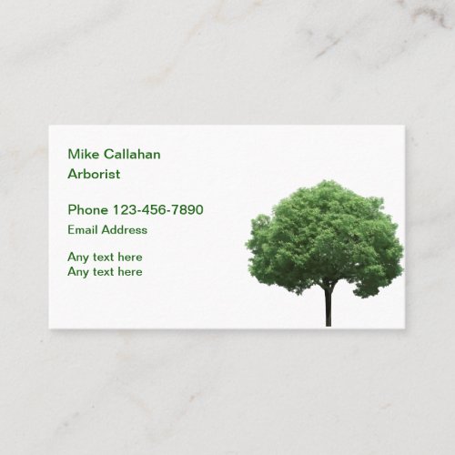 Professional Tree Management Arborist Business Card