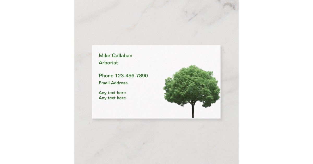 Professional Tree Management Arborist Business Card | Zazzle