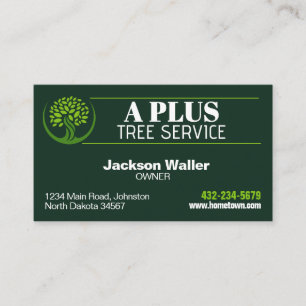 Professional Tree Trimming Service Arborist Business Card