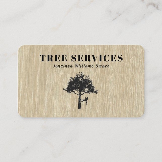 Professional Tree Trimming Service Business Card (Front)