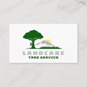 Professional Tree Trimming Service QR Code Business Card