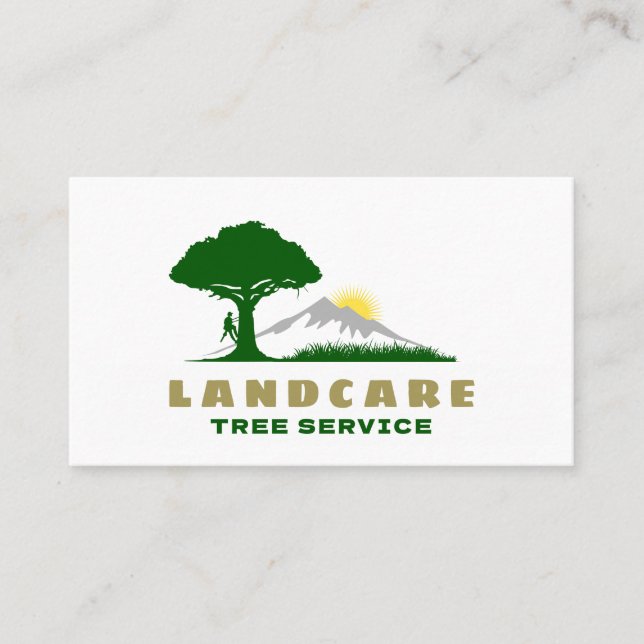 Professional Tree Trimming Service QR Code Business Card (Front)