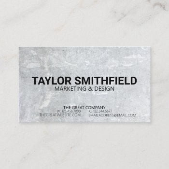 Professional Trendy Concrete Simple Business Card by TwoTravelledTeens at Zazzle