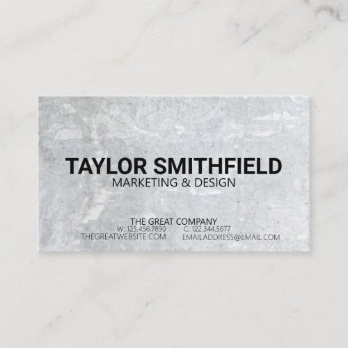 Professional Trendy Concrete Simple Business Card