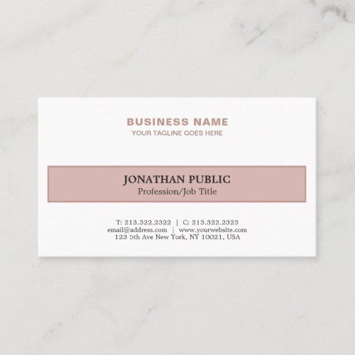 Professional Trendy Harmonic Colors Elegant Plain Business Card