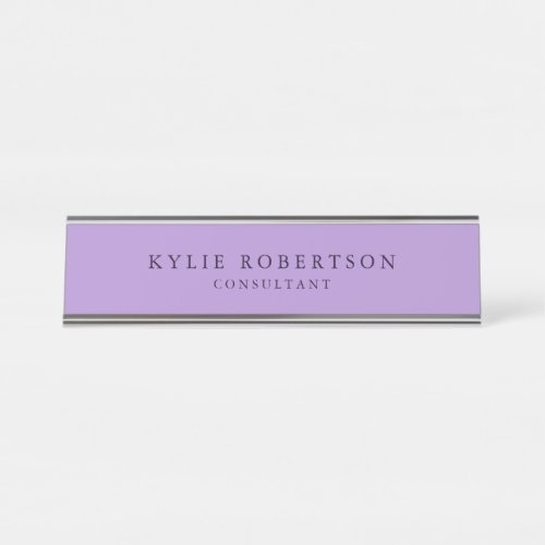 Professional Trendy Modern Plain Minimalist Desk Name Plate