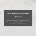 [ Thumbnail: Professional Trip Planner Business Card ]