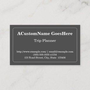 Professional Trip Planner Business Card