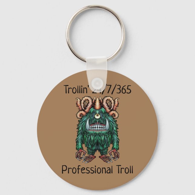 Professional Troll Keychain (Front)