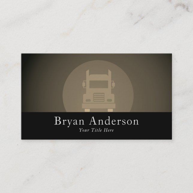 Professional Truck Driver Business Card  (Front)