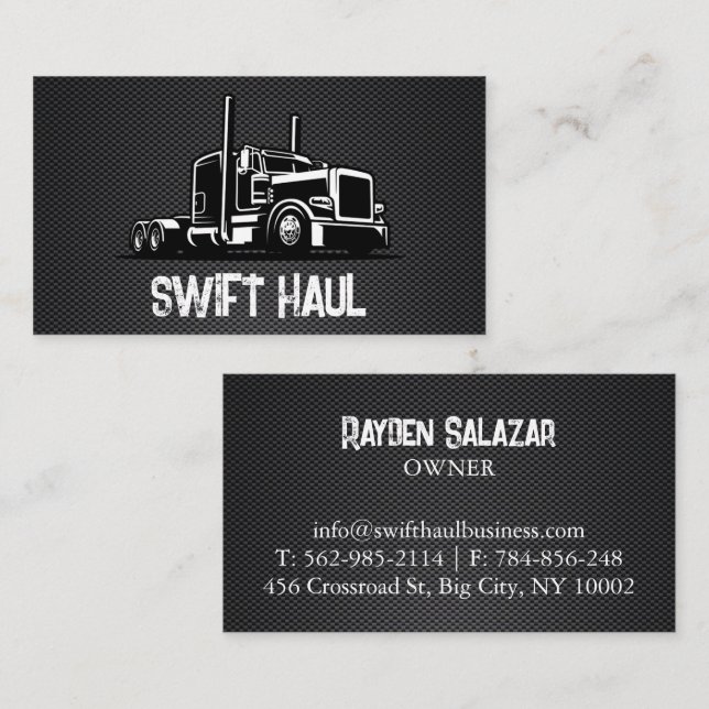 professional trucking business cards (Front/Back)
