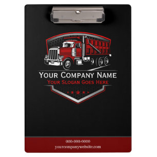 Professional Trucking Hauling Company Clipboard