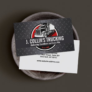Professional Trucking, Semi Truck Driver Business Card