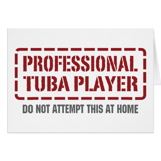 Professional Tuba Player Cards (Front Horizontal)