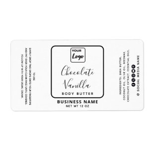 Professional typography black white logo product label